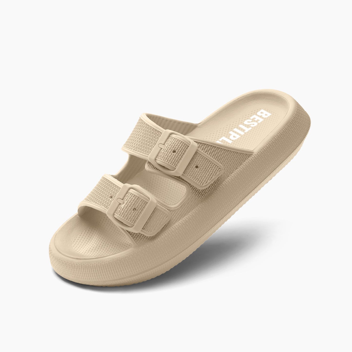 2x1 SANDALIAS – BEIGE CON DOBLE HEBILLA, CONFORT PREMIUM